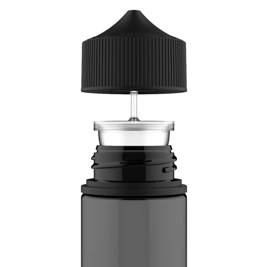 Chubby Gorilla Bottles - 75ml PET Black Bottle with CRC & Tamper Black Cap - Image 3