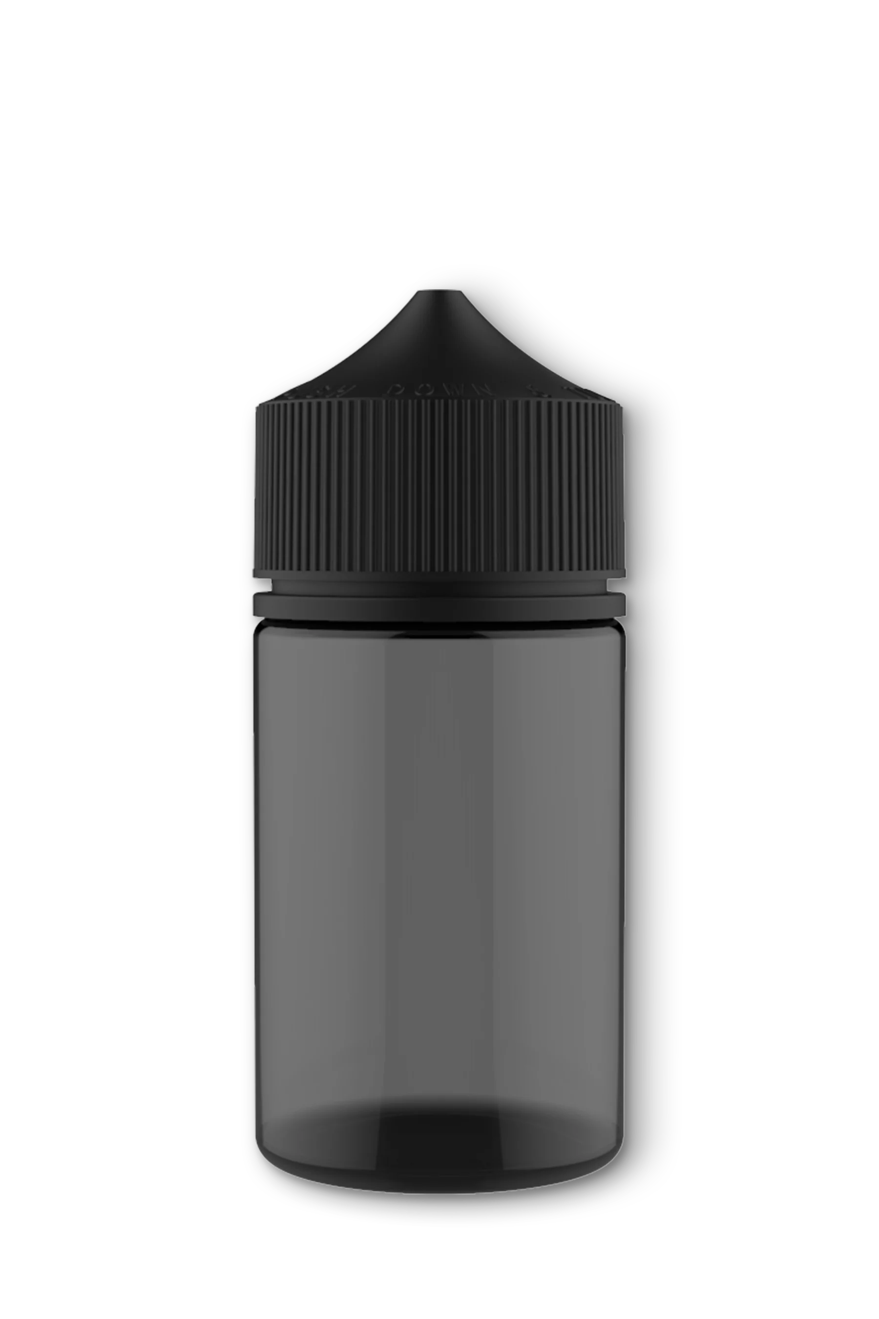 Chubby Gorilla Bottles - 75ml PET Black Bottle with CRC & Tamper Black Cap