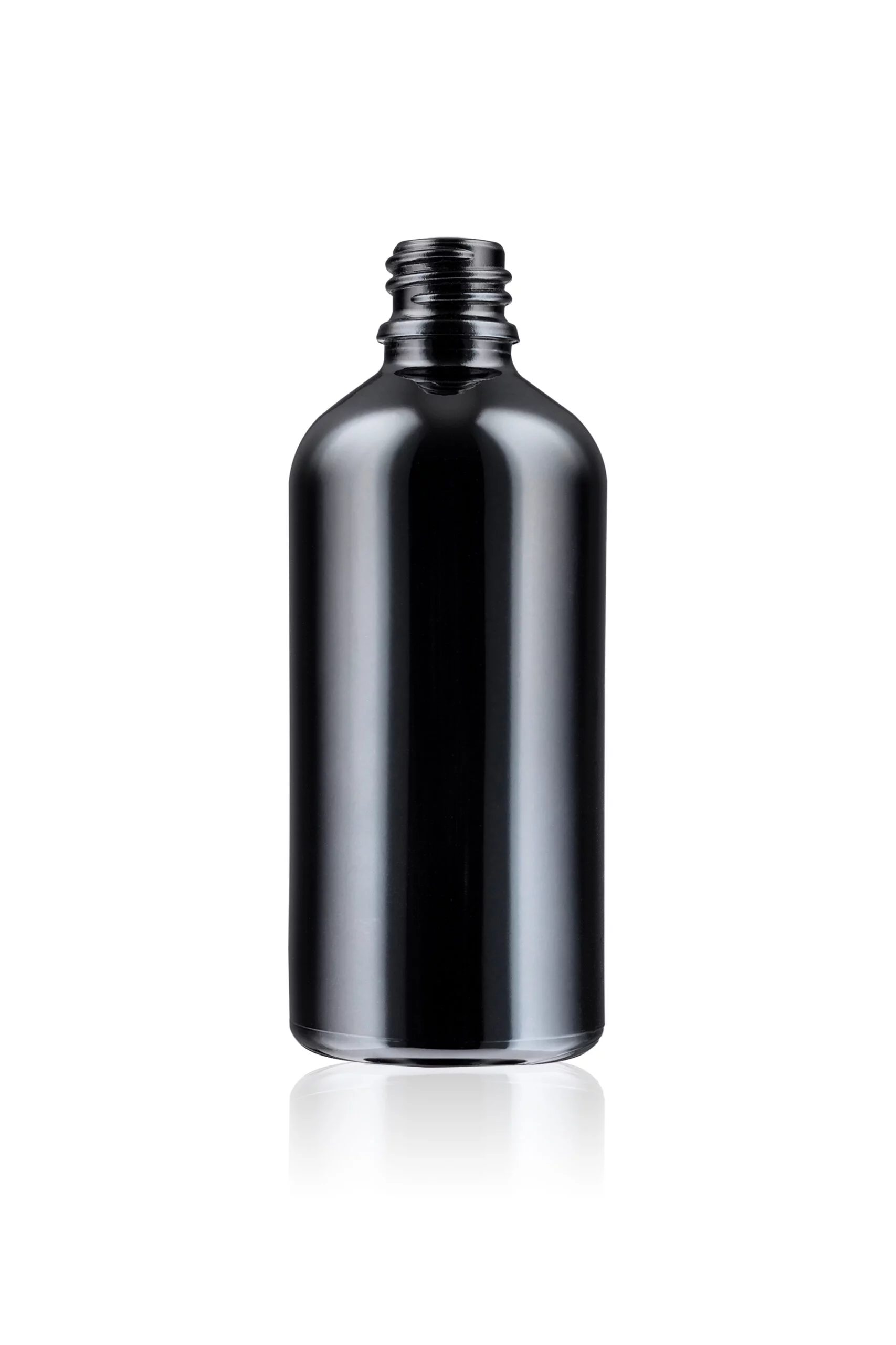 Black glass dropper bottles