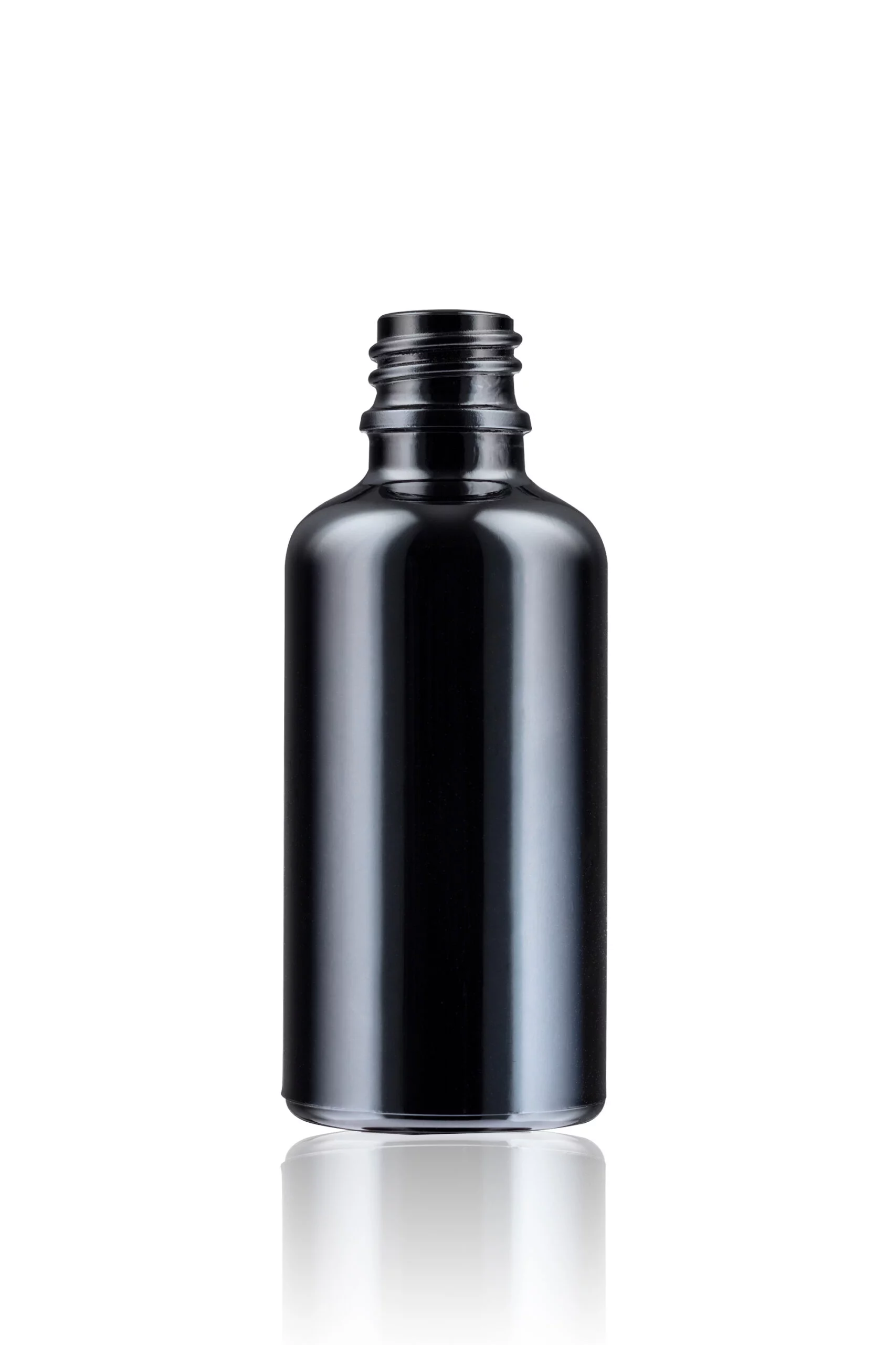 Black glass dropper bottles