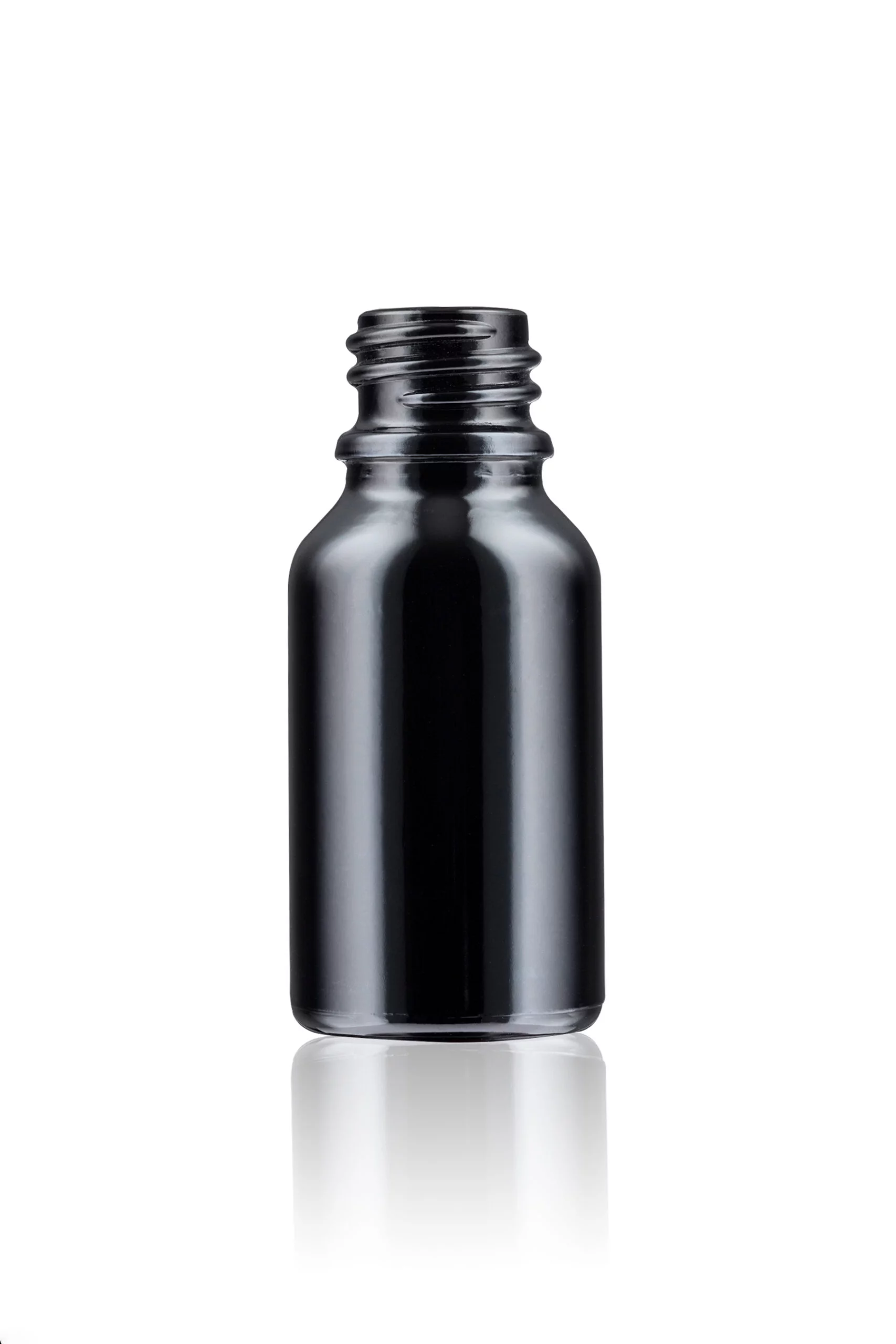 Black glass dropper bottles