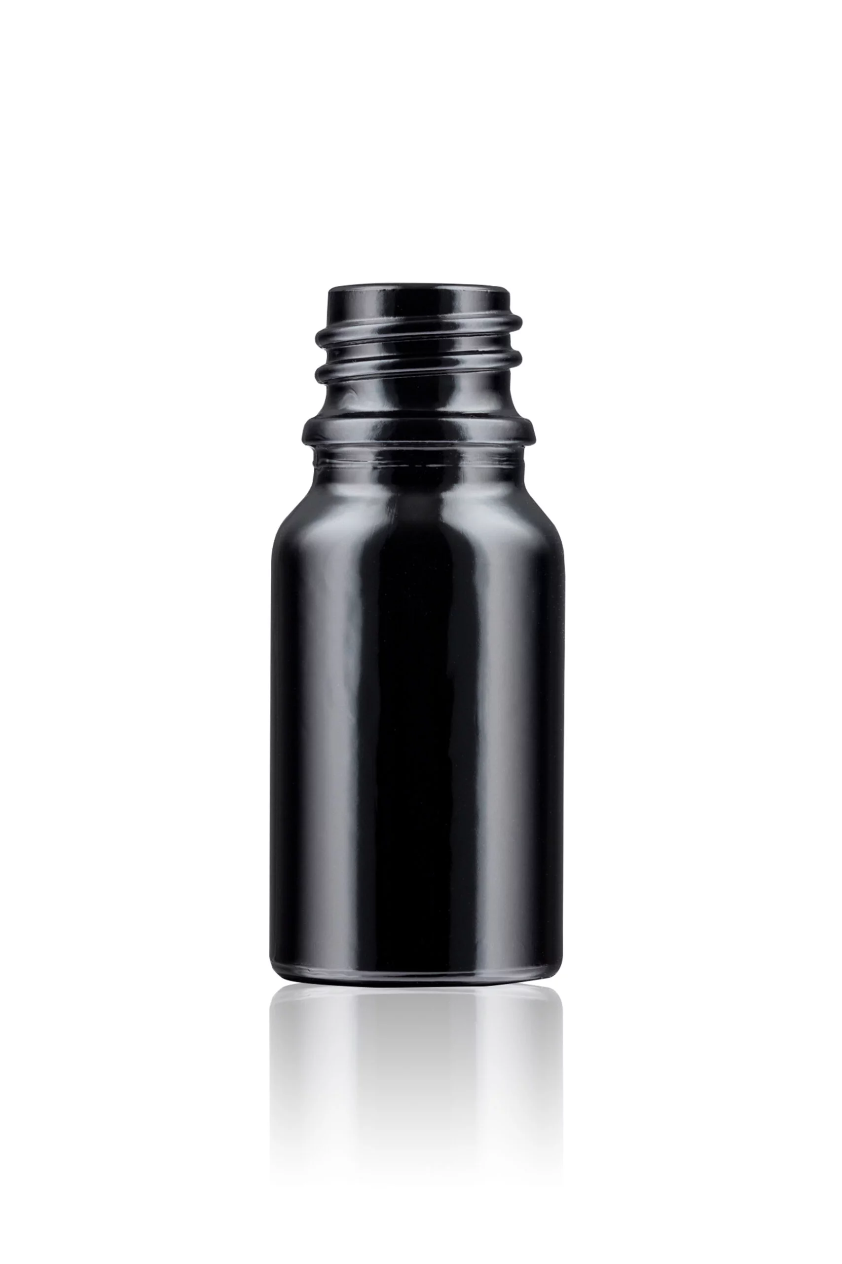 Black glass dropper bottles