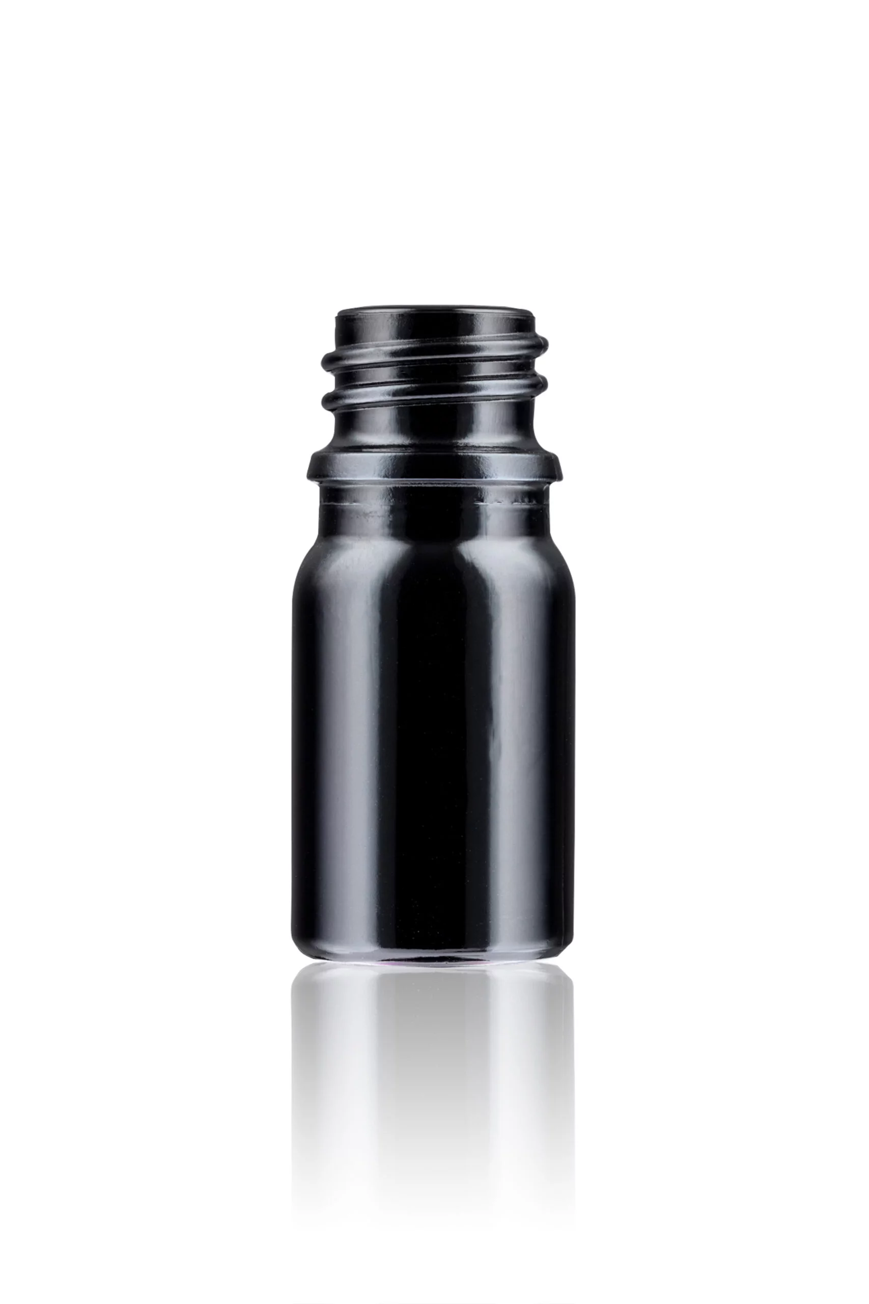 Black glass dropper bottles